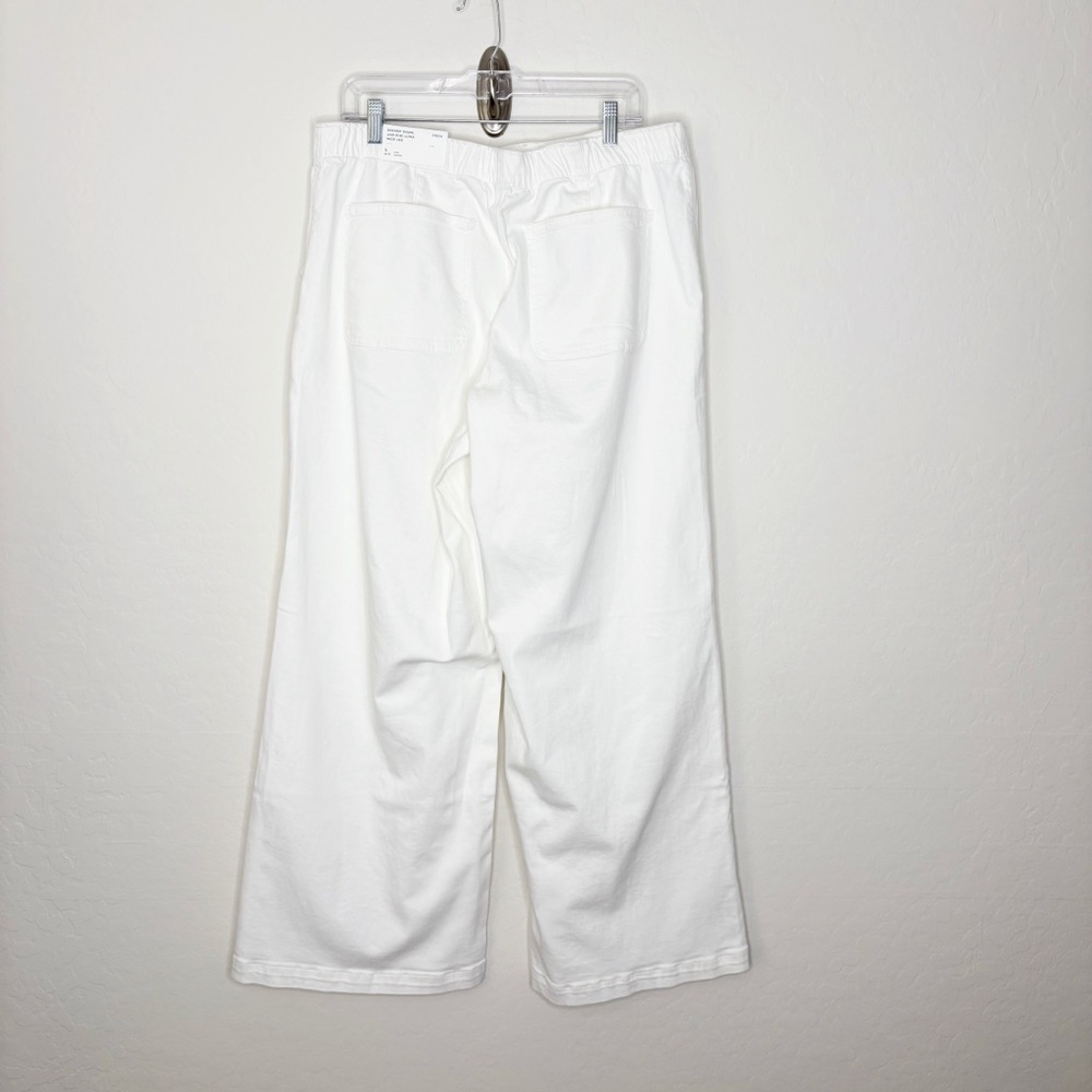 American Eagle Dreamy Drape Low Rise Ultra Wide Leg White Size Large Long NWT - Picture 9 of 10